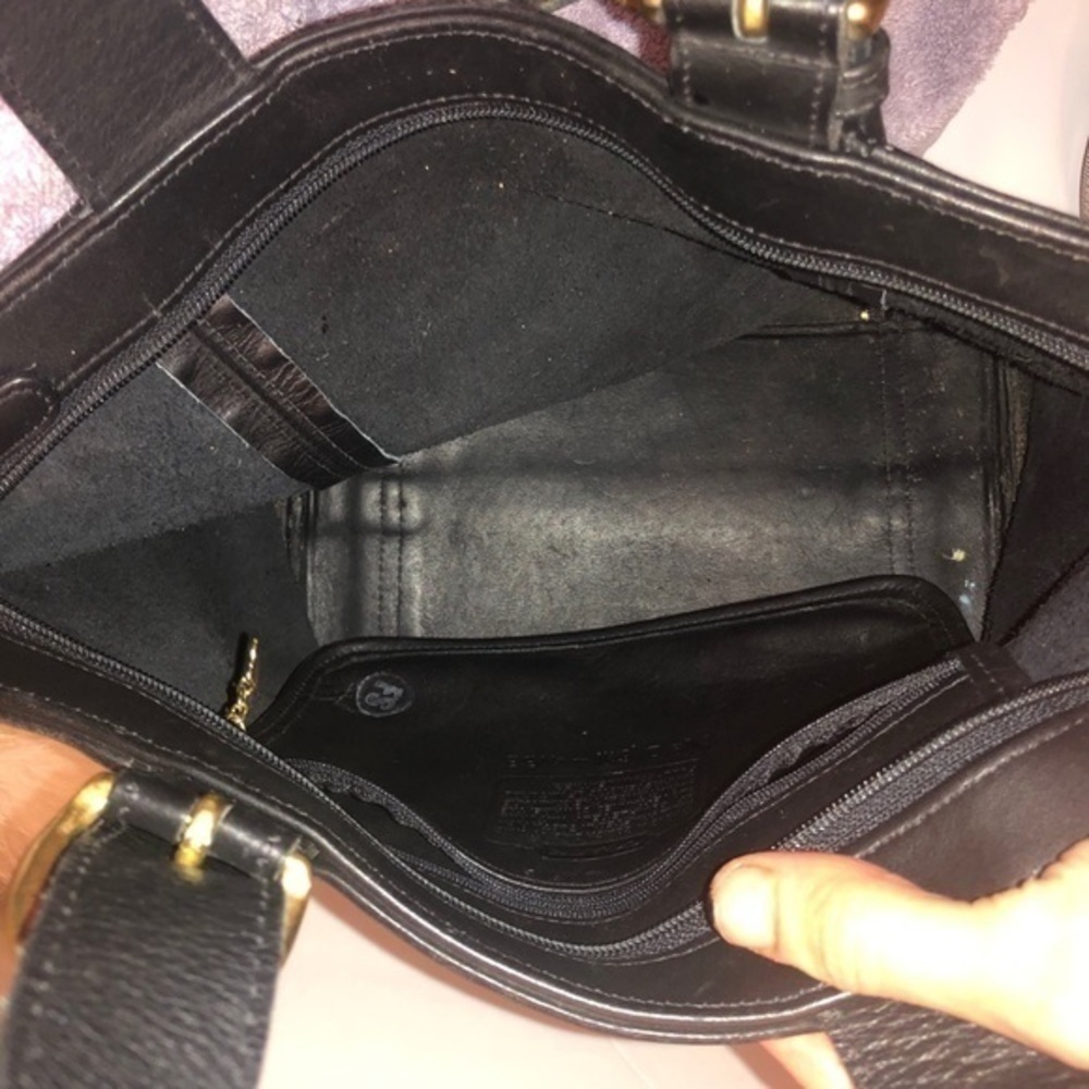 Coach vintage black leather tote waverly 4134 - Picture 15 of 16